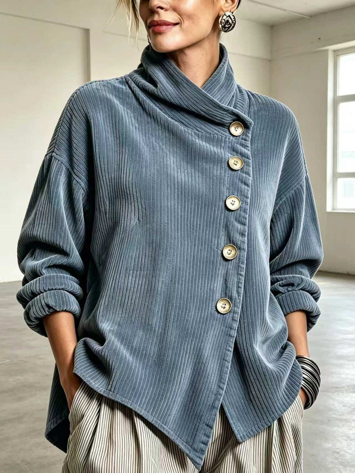 Capucine | Corduroy High-Neck Jumper