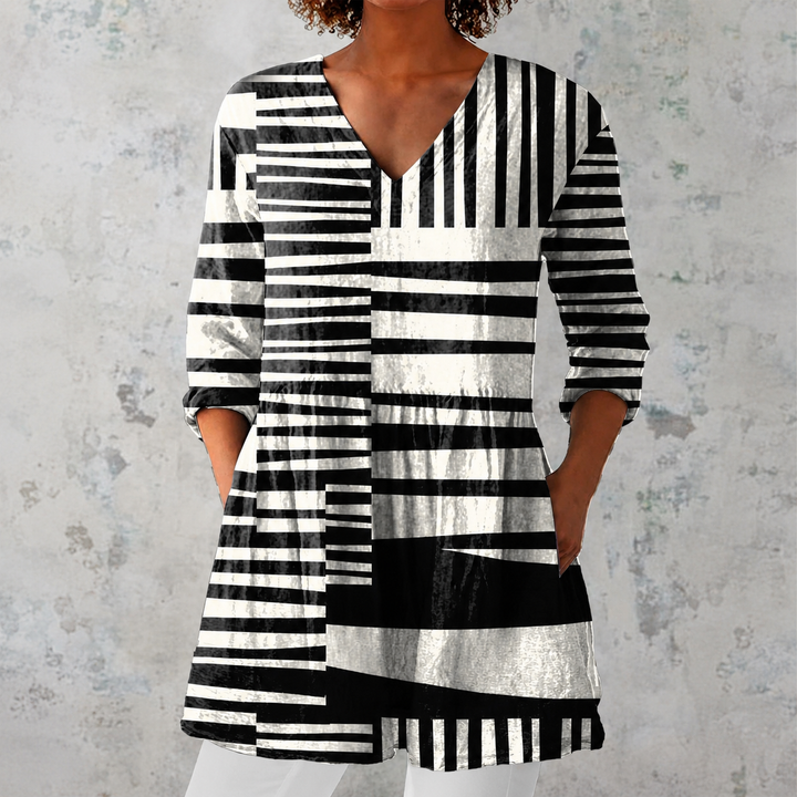 Sophie | Long Blouse with V-Neck