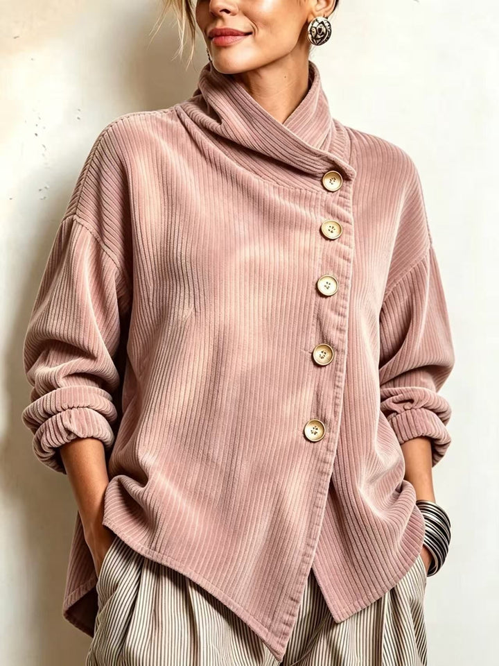 Capucine | Corduroy High-Neck Jumper