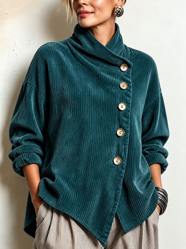 Capucine | Corduroy High-Neck Jumper