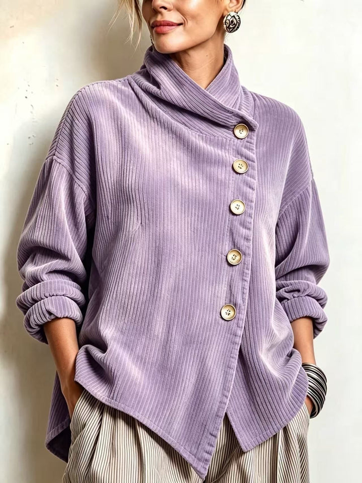 Capucine | Corduroy High-Neck Jumper