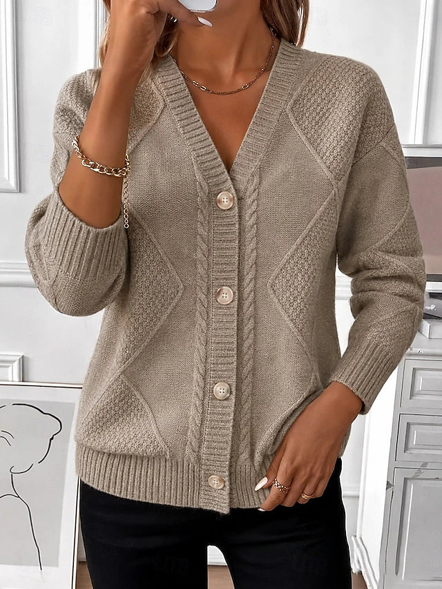 Joyce | Vintage Cable Knit Button Cardigan